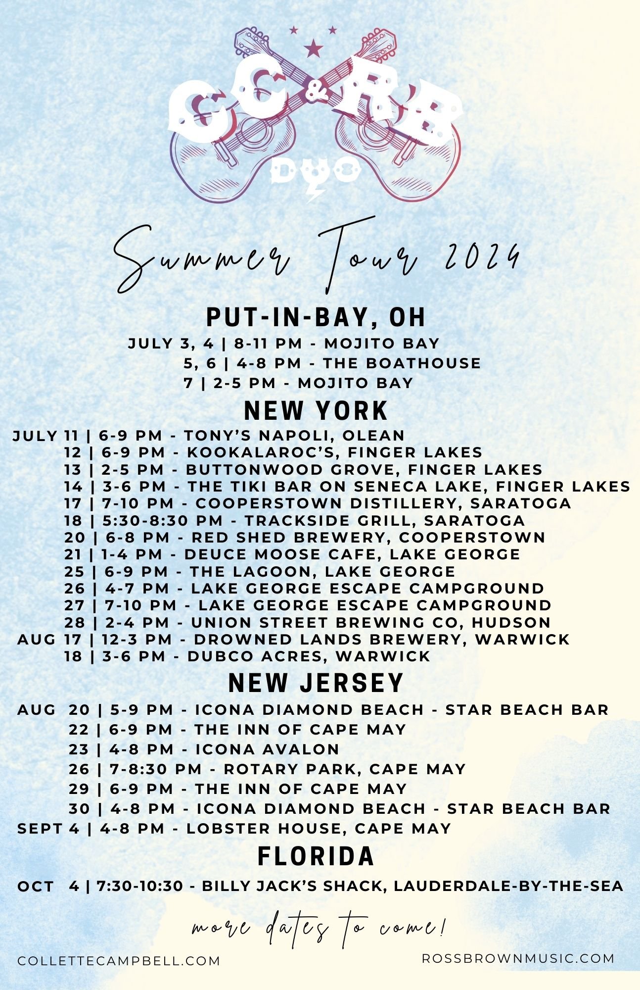 Summer Tour 2024 — COLLETTE CAMPBELL